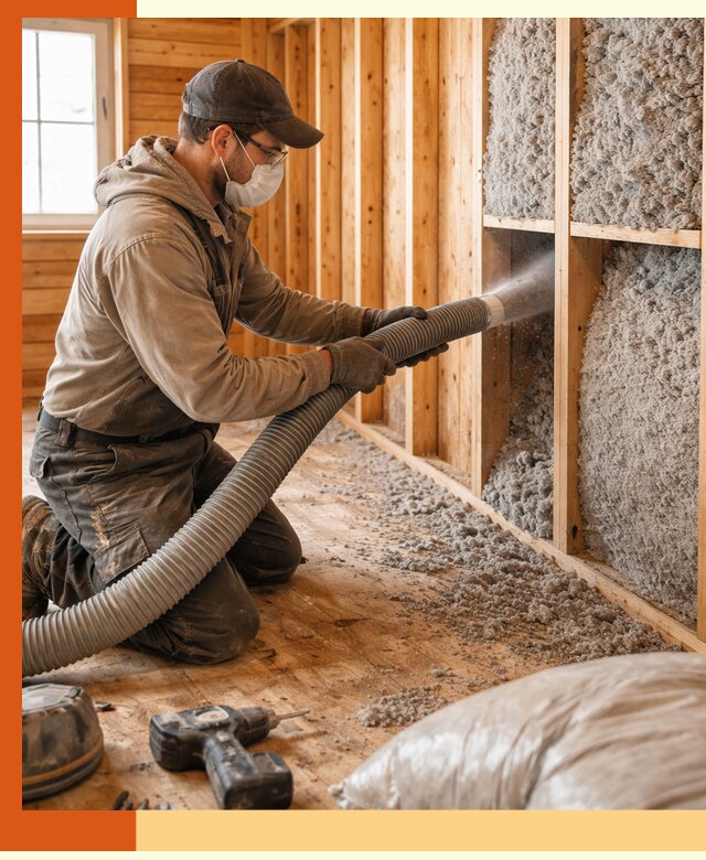 Утепление дачного дома эковатой в Россоши — быстро и надёжно