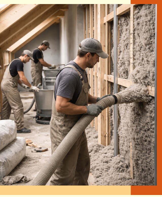 Утепление таунхауса эковатой в Россоши от 2281 руб./м² — монтаж и задувка | ТепломастерРсс