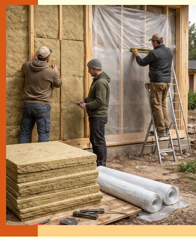 Утепление каркасного дома в Россоши под ключ с гарантией качества