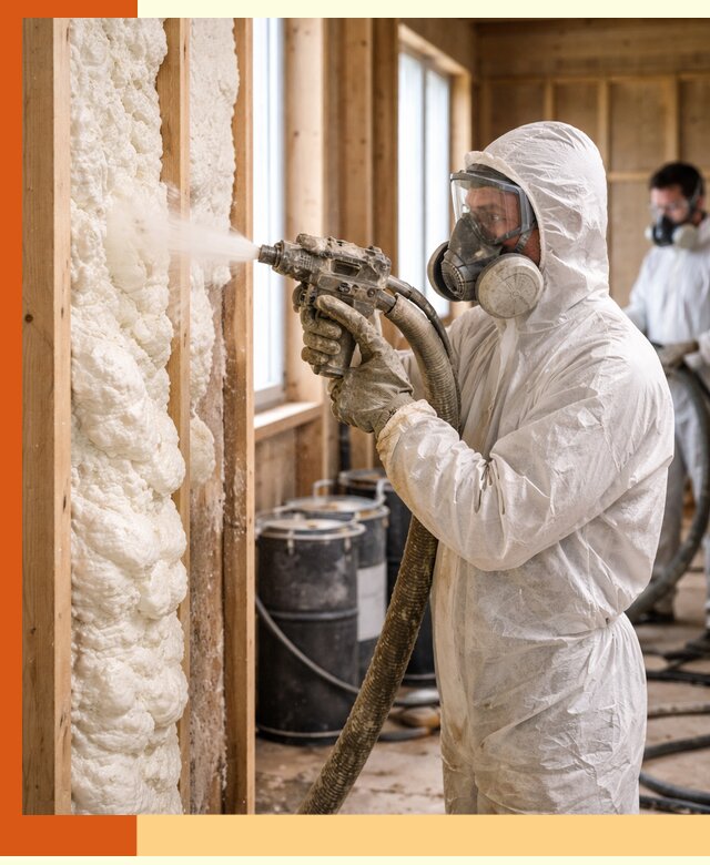 Утепление каркасного дома пенополиуретаном в Россоши