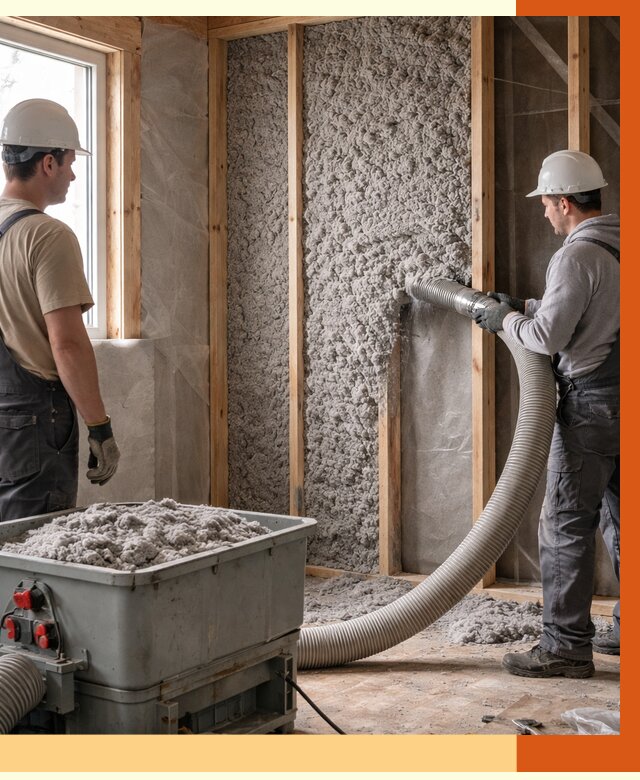 Утепление каркасного дома эковатой в Россоши от 1866 руб. | ТепломастерРсс