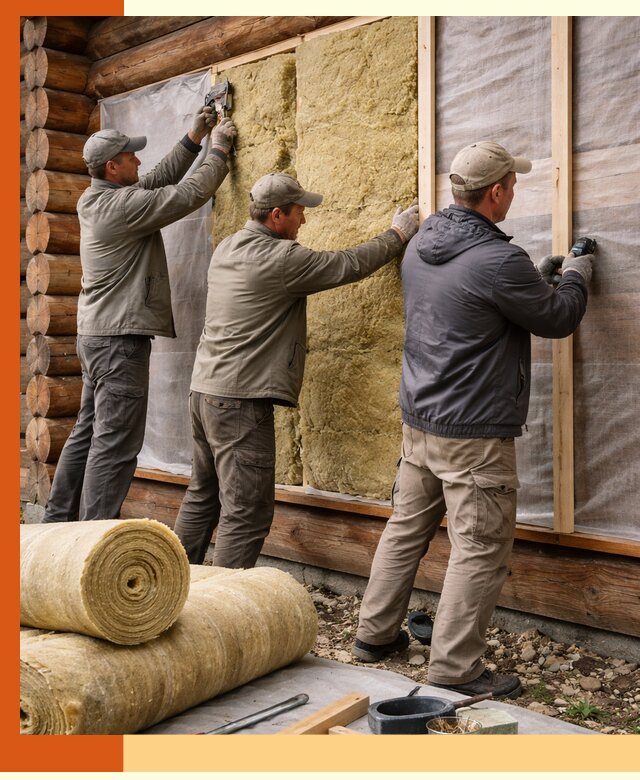 Утепление деревянного дома в Россоши эффективными технологиями