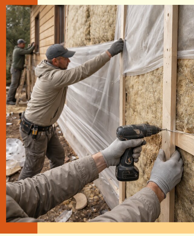 Утепление дома из бруса в Россоши качественно и долговечно