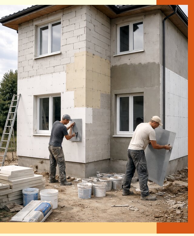 Утепление дома из газобетона в Россоши от 4355 руб./м² — заказать у ТепломастерРсс