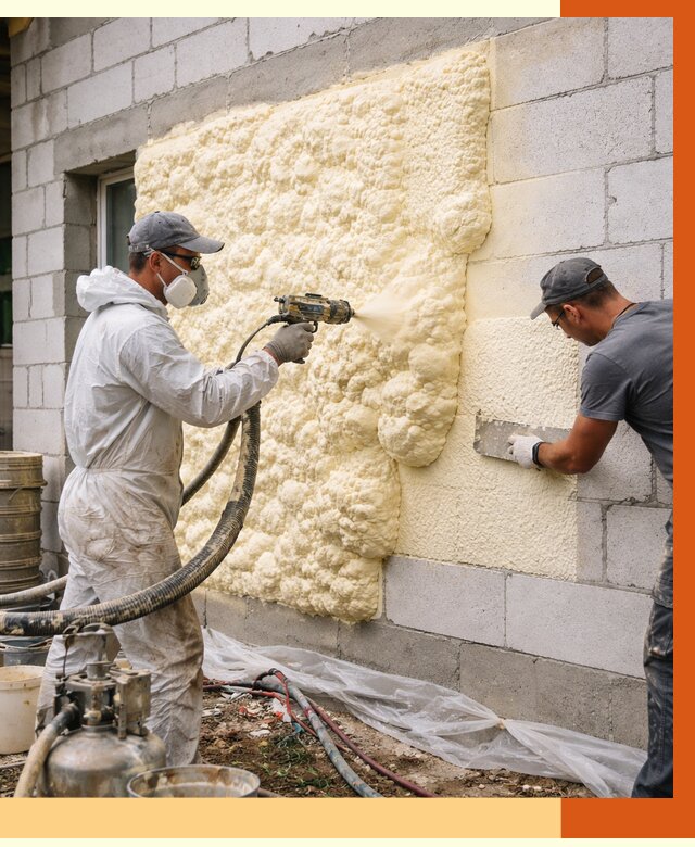 Утепление дома из газобетона ППУ в Россоши от 4977 руб./м² под ключ | ТепломастерРсс