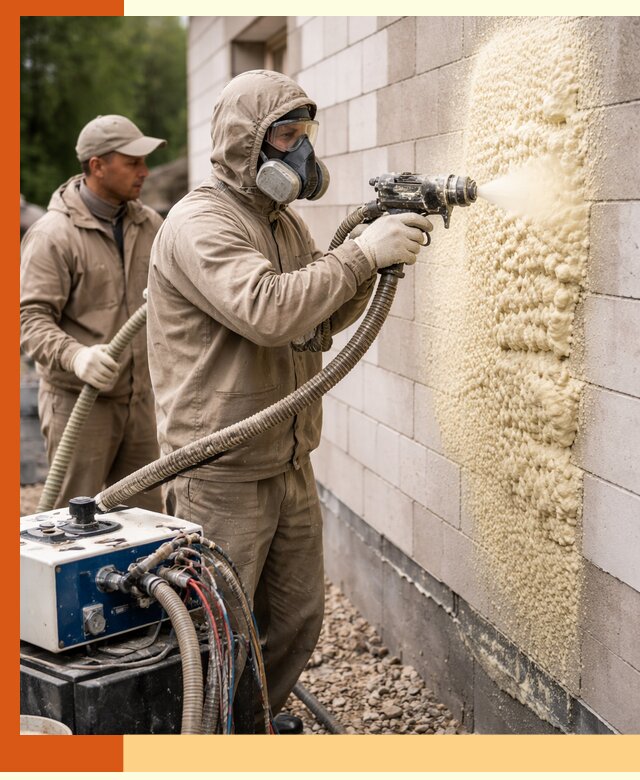 Утепление дома из газобетона ППУ в Россоши — надежная теплоизоляция