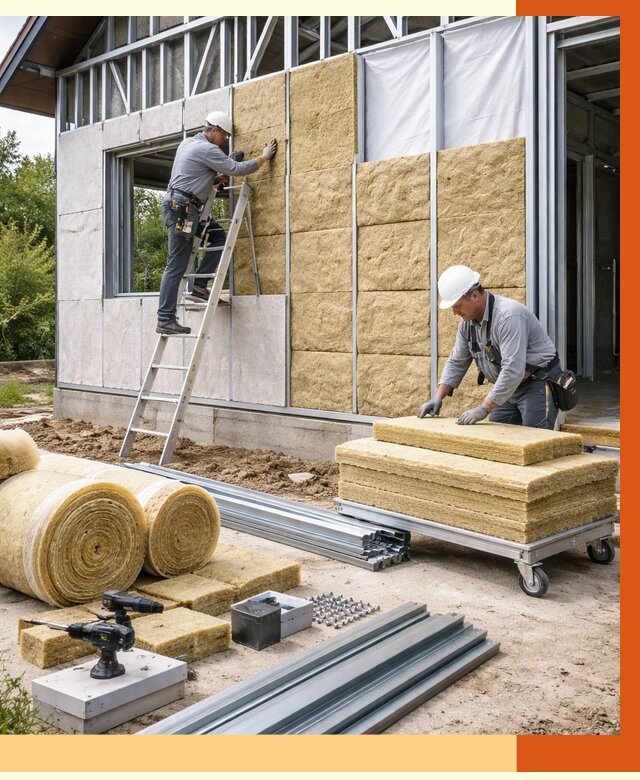 Утепление дома из ЛСТК в Россоши от 5392 руб./м² — профессионально | ТепломастерРсс