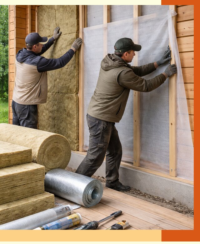 Утепление дома из двойного бруса в Россоши от 4977 руб./м² — ТепломастерРсс под ключ