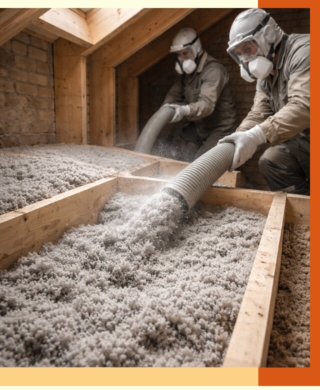 Утепление коттеджа эковатой в Россоши от 2592 руб./м² — комплексная задувка и монтаж | ТепломастерРсс