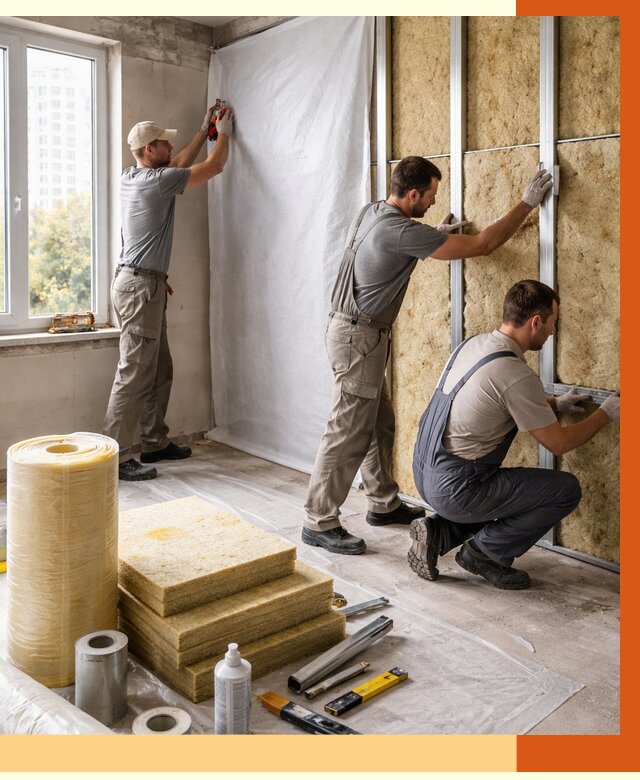 Утепление квартиры в Россоши от 4666 руб/м2 — утеплить квартиру изнутри и снаружи | ТепломастерРсс