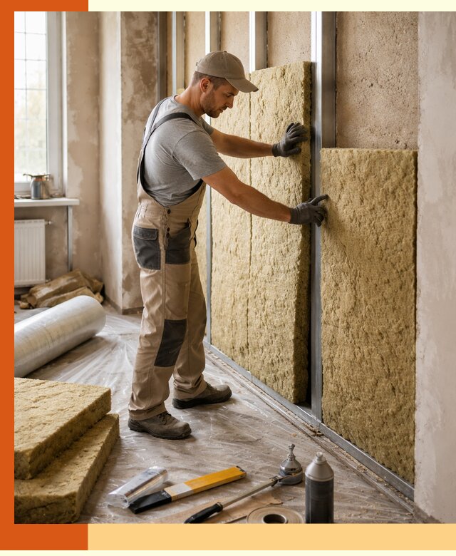 Утепление квартиры в Россоши — комплексная теплоизоляция стен и полов