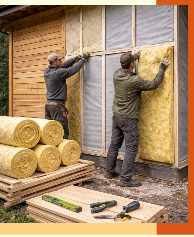 Утепление бани снаружи в Россоши от 88137 руб. под ключ | ТепломастерРсс