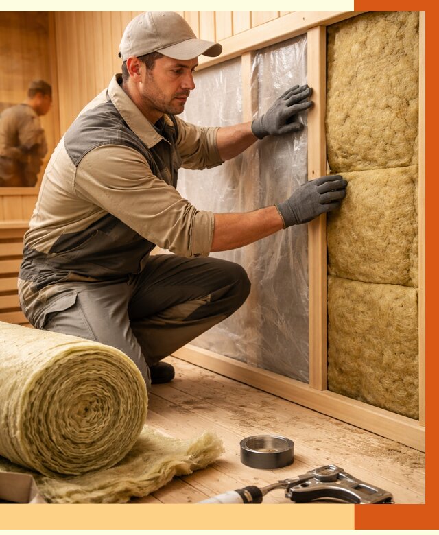 Утепление сауны изнутри в Россоши от 6740 руб. за м2 | ППУ, под ключ — ТепломастерРсс