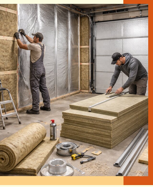 Утепление гаража в Россоши от 4666 руб/м2 — комплексное утепление ворот и стен | ТепломастерРсс