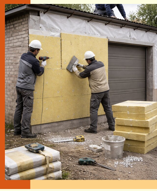 Утепление гаража снаружи в Россоши качественно и надёжно