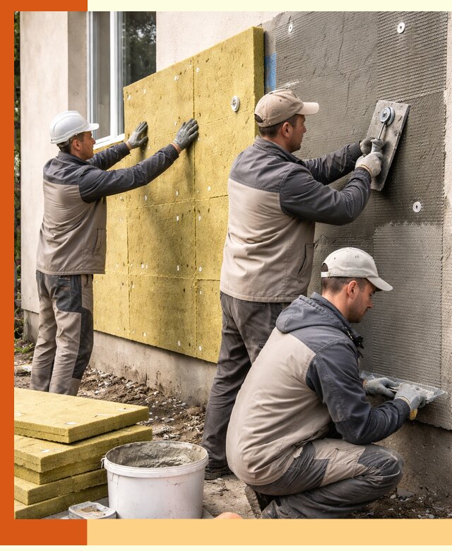 Утепление фасада под штукатурку в Россоши — энергоэффективная технология