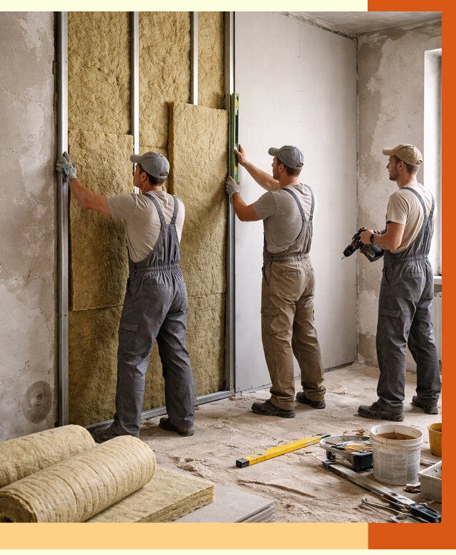 Утепление стен изнутри в Россоши от 2333 руб/м² под ключ | ТепломастерРсс