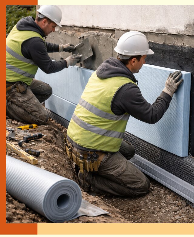 Утепление фундамента снаружи в Россоши — профессиональная теплоизоляция