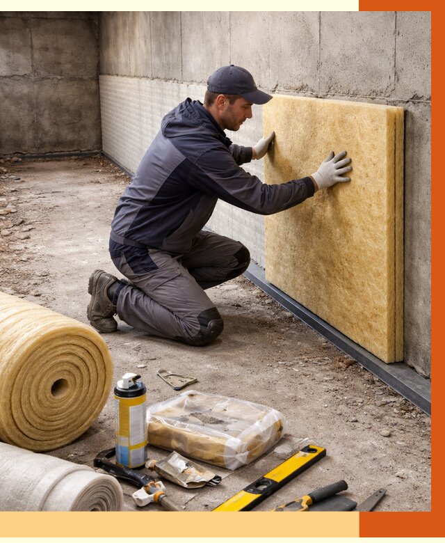 Утепление фундамента изнутри в Россоши от 4355 руб./м2 — работы под ключ | ТепломастерРсс