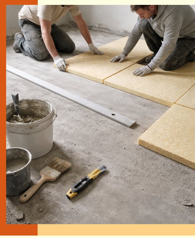 Утепление бетонного пола в Россоши профессионально и недорого