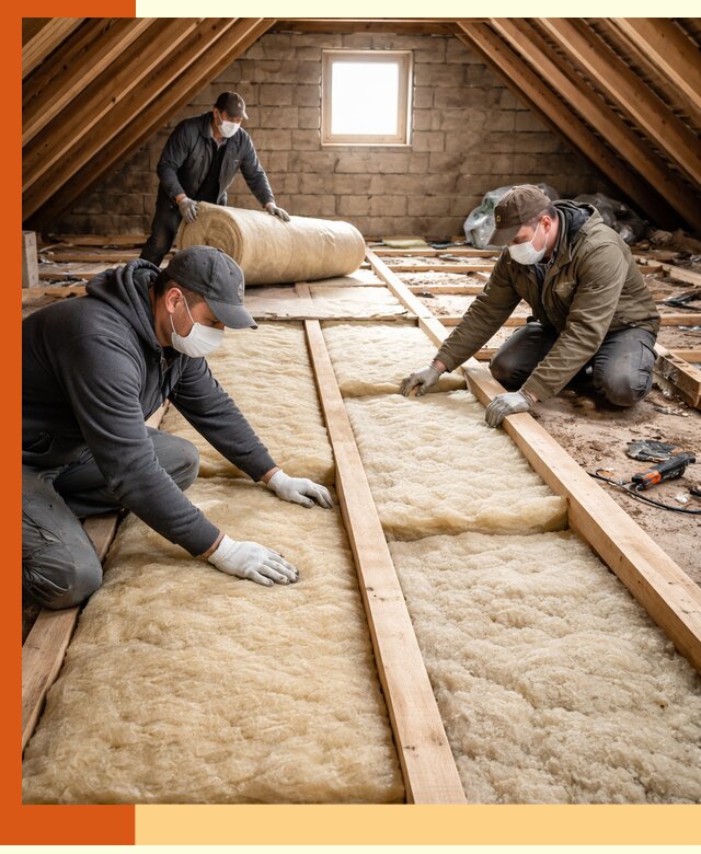 Утепление чердака в Россоши — профессиональная теплоизоляция кровли