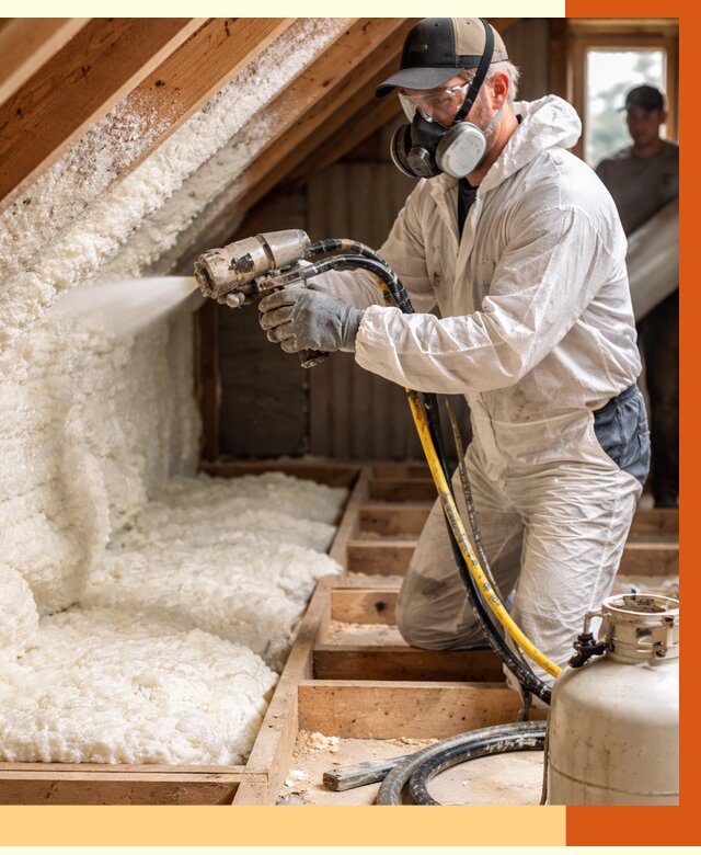 Утепление чердака ППУ в Россоши от 8938 руб./м2 — услуга под ключ | ТепломастерРсс