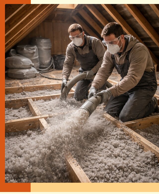 Утепление чердака эковатой в Россоши — быстро и надёжно