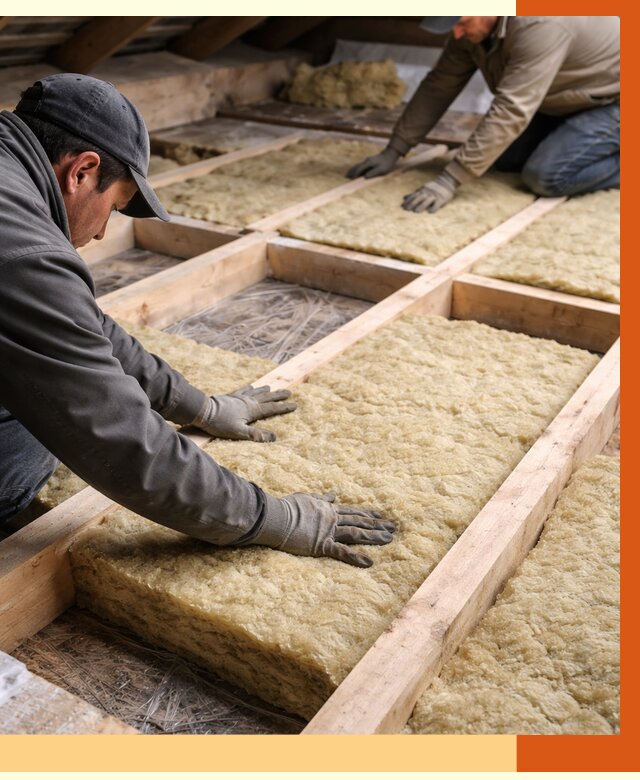 Утепление чердака минватой в Россоши от 3629 руб/м2 под ключ | ТепломастерРсс