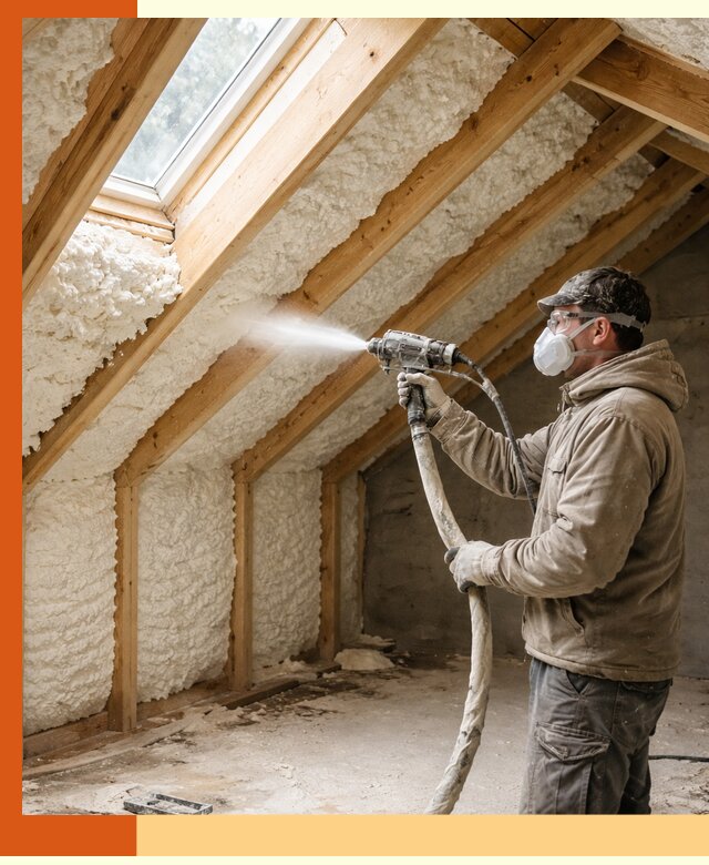 Утепление мансарды ППУ в Россоши быстро и надежно