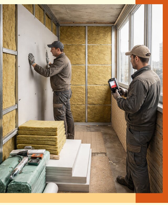 Утепление балкона в Россоши от 4666 руб. под ключ | ТепломастерРсс