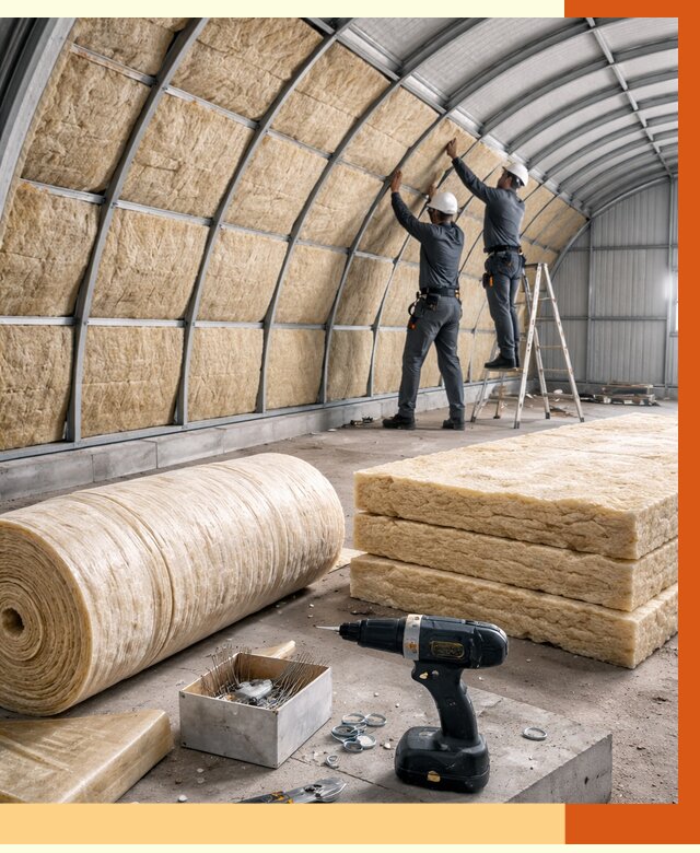 Утепление арочного ангара в Россоши от 3318 руб./м2 под ключ | ТепломастерРсс