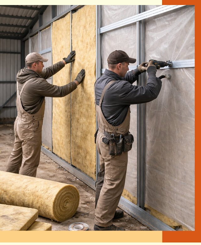 Утепление металлического ангара в Россоши от 4925 руб/м2 — услуги под ключ | ТепломастерРсс