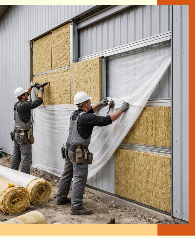 Утепление металлического склада в Россоши от 4666 руб/м2 — комплексное утепление под ключ | ТепломастерРсс