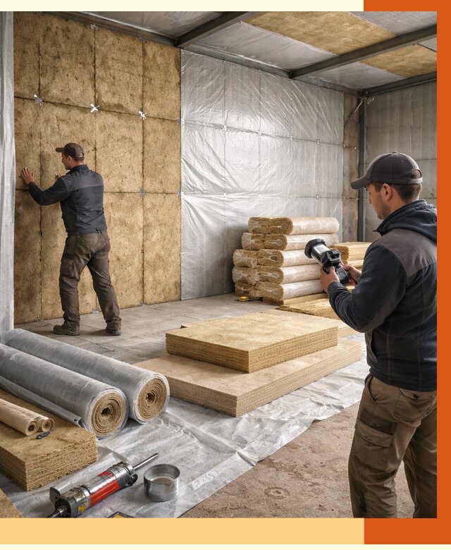 Утепление теплого склада в Россоши под ключ от 11924 руб/м² | ТепломастерРсс