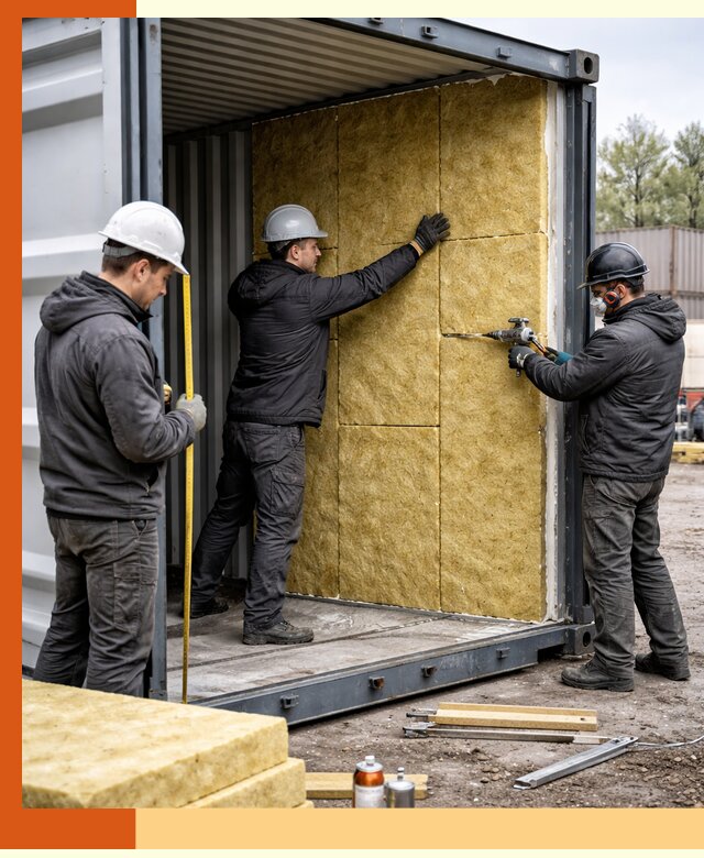 Утепление морского контейнера в Россоши: надежная теплоизоляция и защита