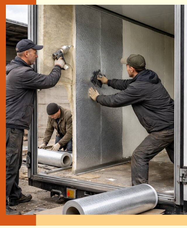 Утепление холодильного кузова в Россоши — монтаж и теплоизоляция