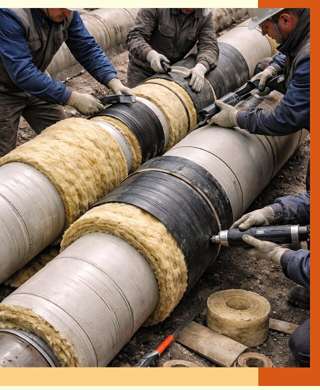 Утепление трубопровода в Россоши под ключ от 1918 руб. — надежно и выгодно | ТепломастерРсс