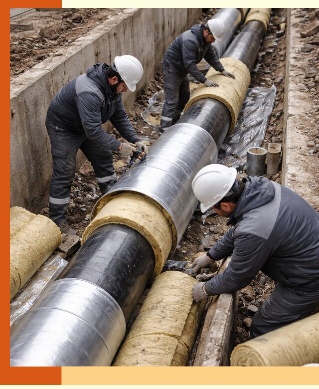 Утепление теплотрассы в Россоши: утеплительные работы и материалы