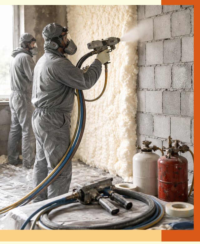 Утепление блочной стены ППУ в Россоши от 4407 руб./м² — ТепломастерРсс