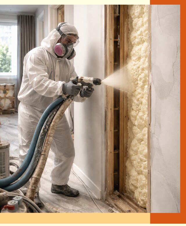 Межстеновое утепление ППУ в Россоши от 2851 руб/м2 — межстенное утепление под ключ | ТепломастерРсс