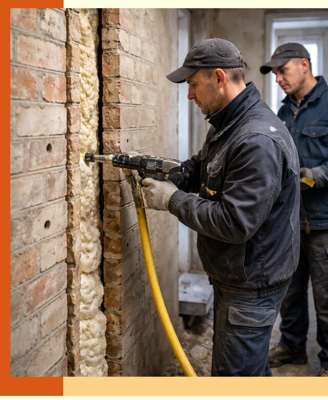 Межстеновое утепление пенополиуретаном в Россоши