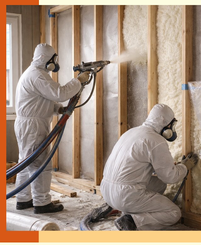 Утепление каркасной стены ППУ в Россоши для домов и коттеджей