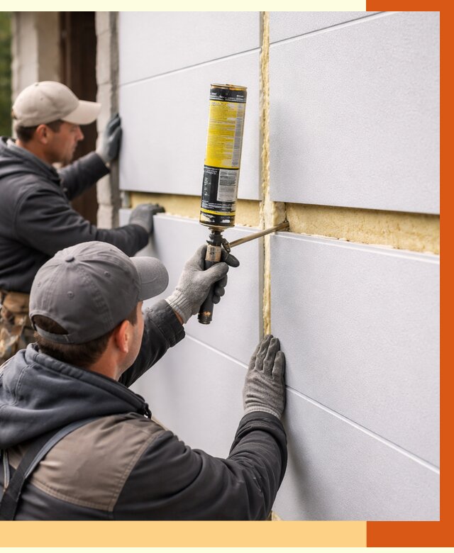 Утепление сэндвич панелей ППУ в Россоши от 4355 руб. за м2 | ТепломастерРсс