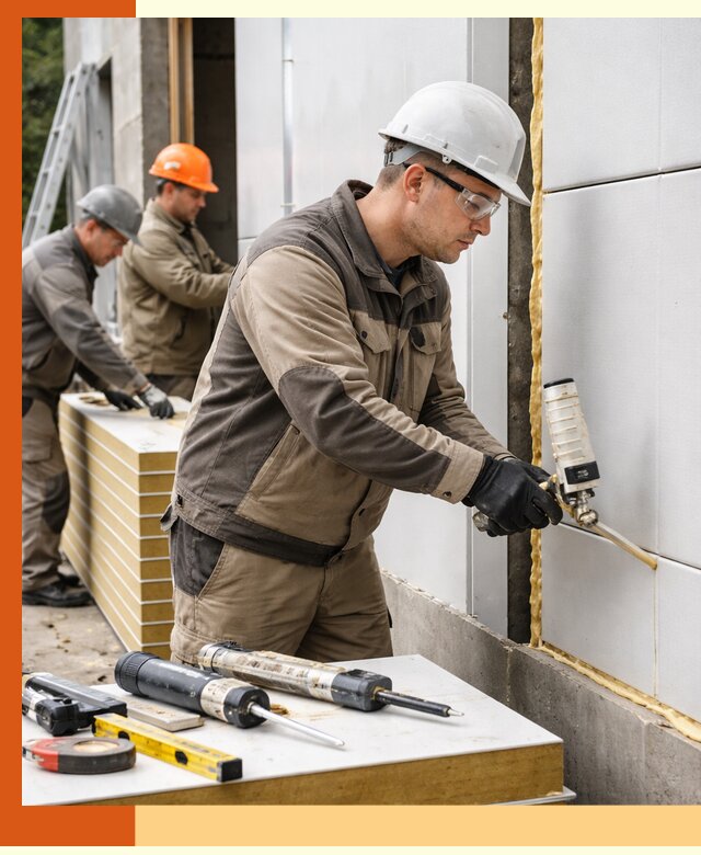 Утепление сэндвич-панелей пенополиуретаном в Россоши