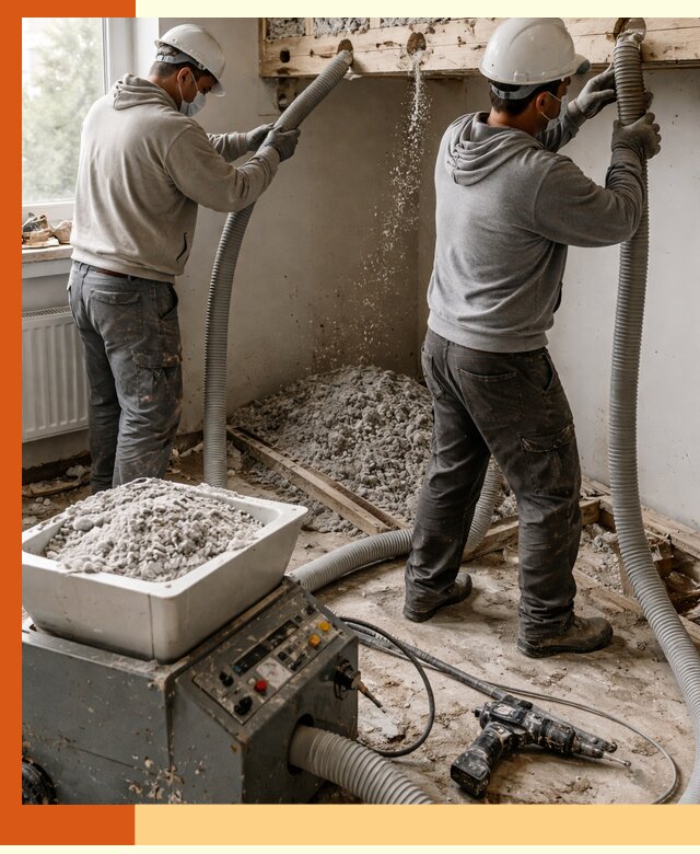 Заполнение пустот перекрытий пеной и наполнителями в Россоши