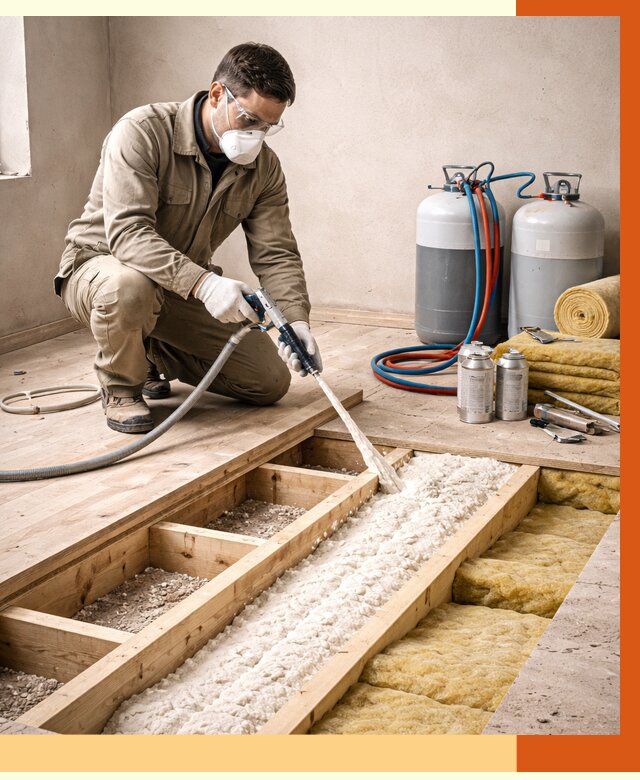 Заполнение полостей межэтажного перекрытия в Россоши от 4355 руб. | ТепломастерРсс