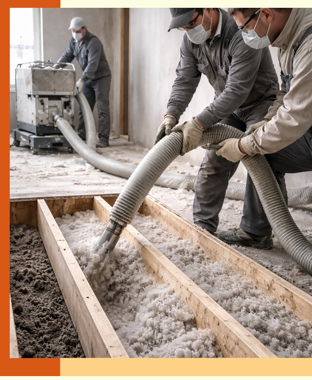 Заполнение полостей межэтажного перекрытия в Россоши эффективно и герметично