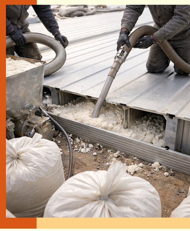 Заполнение пустот кровельных панелей пенными и мокрыми герметиками в Россоши