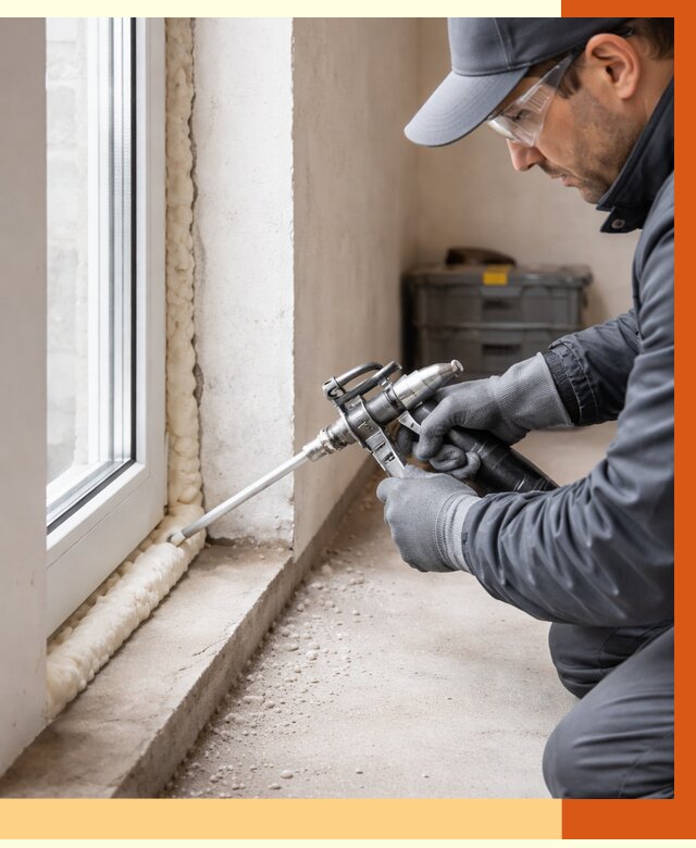 Герметизация стыков ППУ в Россоши от 1711 руб. за м2 — утепление примыканий под ключ | ТепломастерРсс