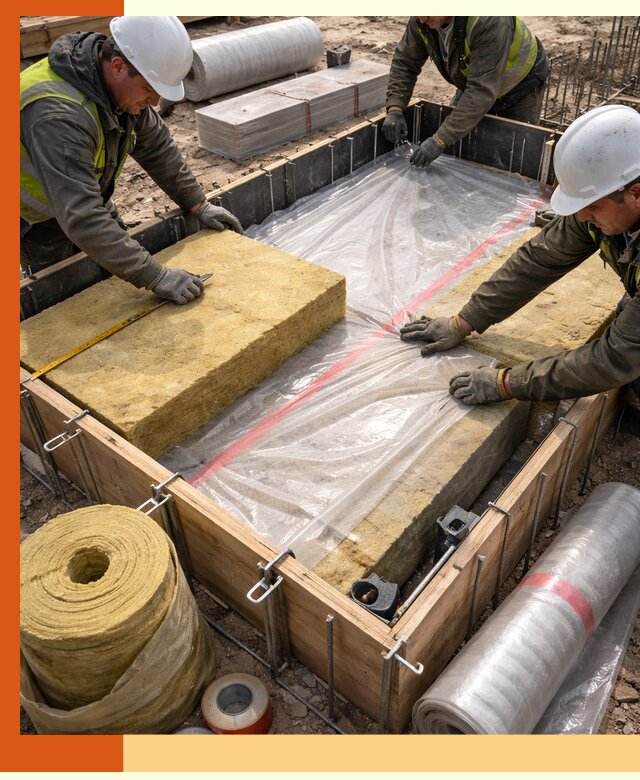 Теплоизоляция опалубки для строительства в Россоши